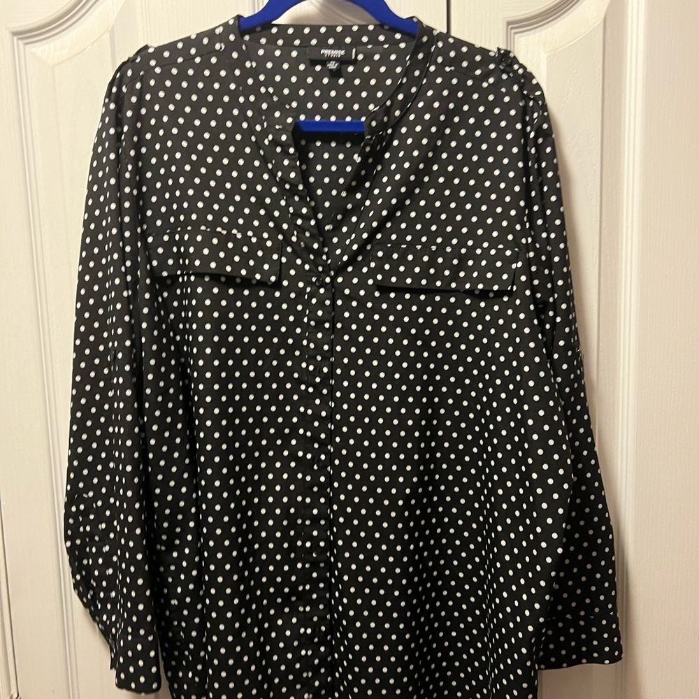 Used woman's polka dot blouse 2x